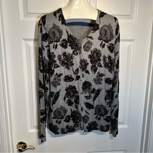 George Floral Print Cardigan Sweater
